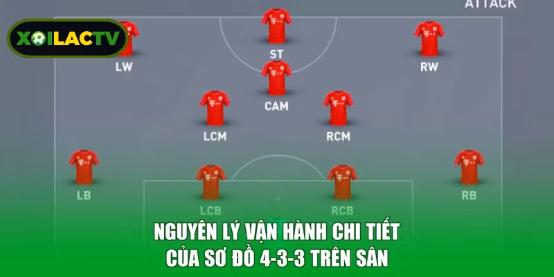 Nguyên lý vận hành chi tiết của sơ đồ 4-3-3 trên sân