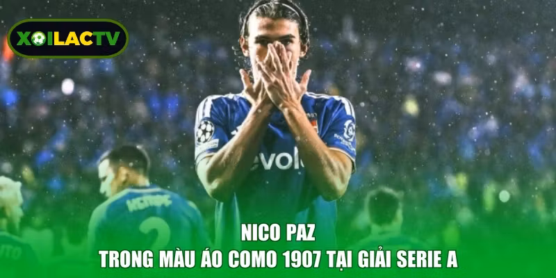 Nico Paz trong màu áo Como 1907 tại giải Serie A